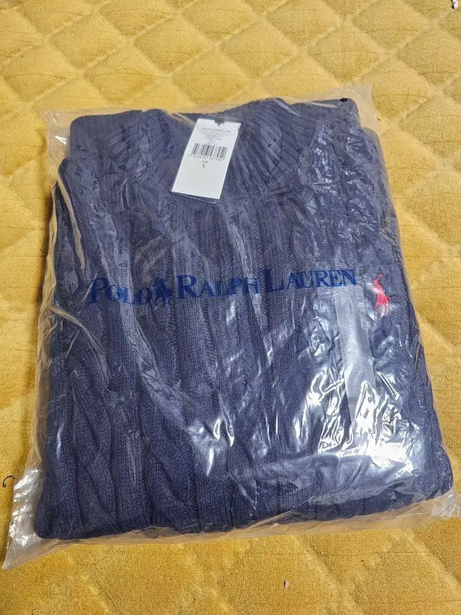 ポロラルフローレン ケーブル ハーフジップアップニット ネイビー L