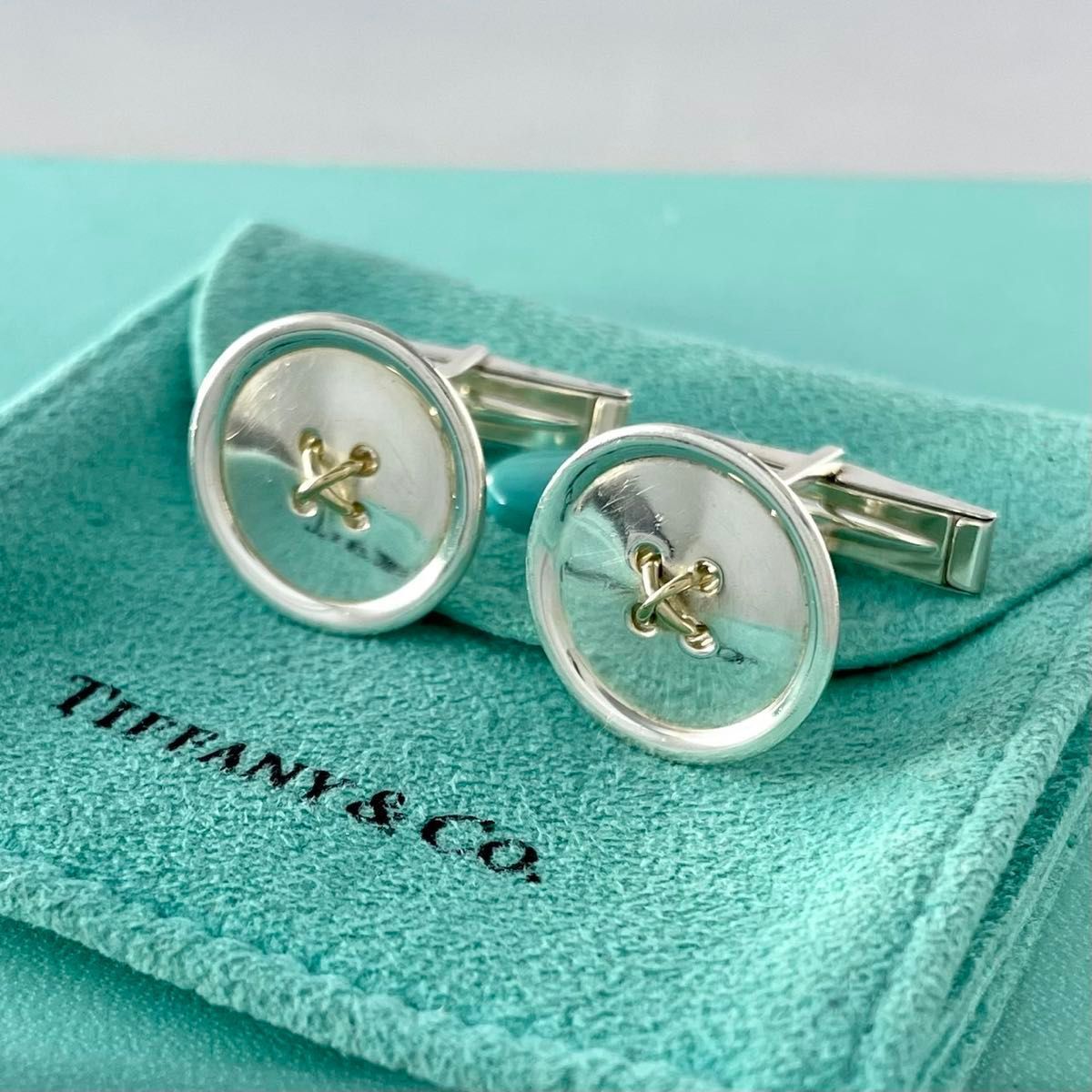 ティファニー ボタン カフス 925 750 コンビ XW8f - メルカリ