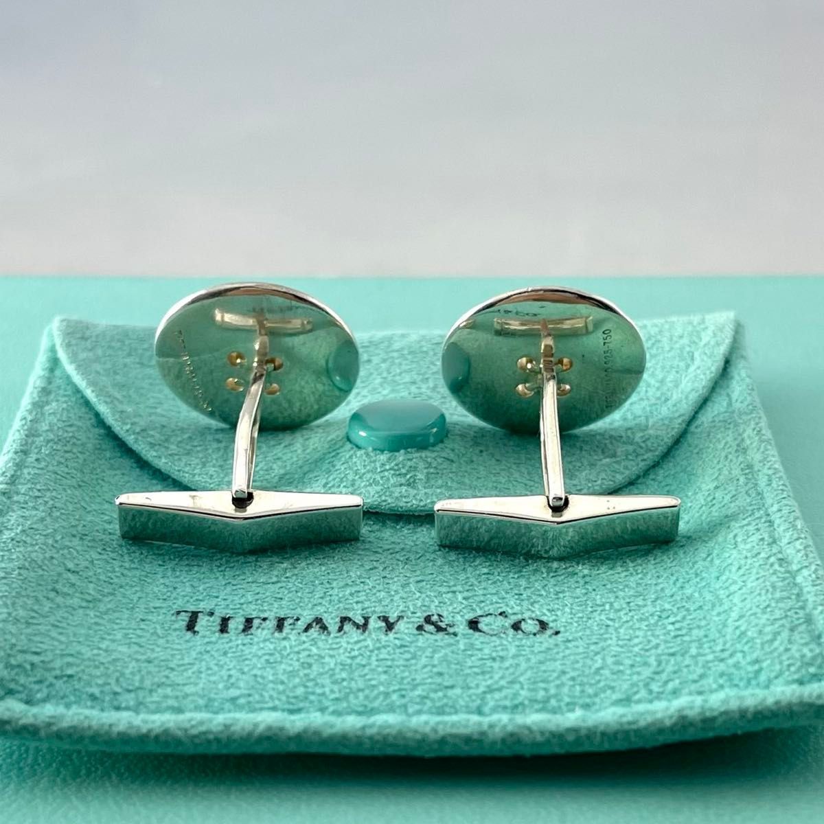 ティファニー ボタン カフス 925 750 コンビ XW8f - メルカリ