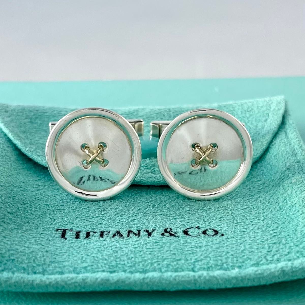 ティファニー ボタン カフス 925 750 コンビ XW8f - メルカリ