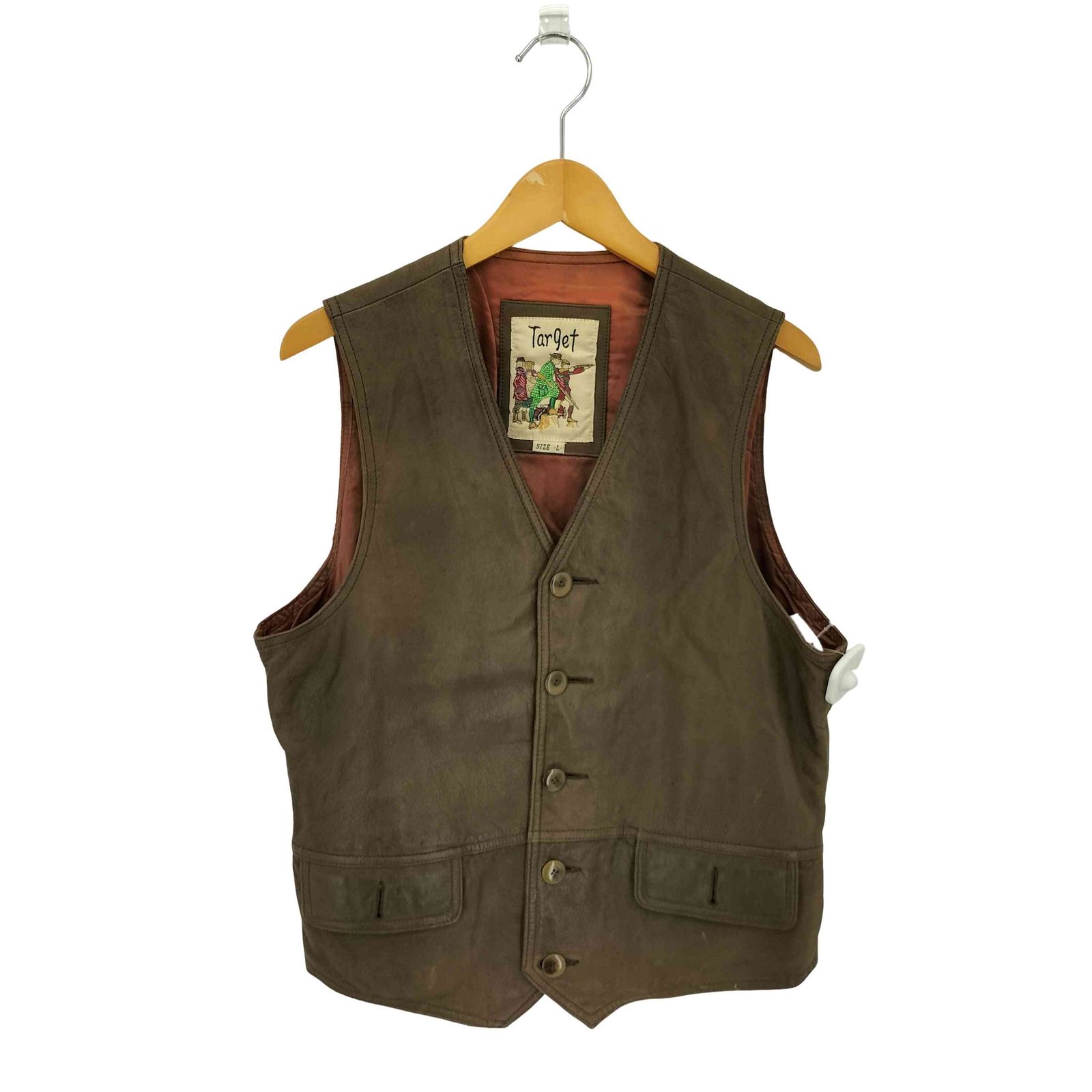 ユーズドフルギ USED古着 カウレザー ベスト メンズ L - メルカリ