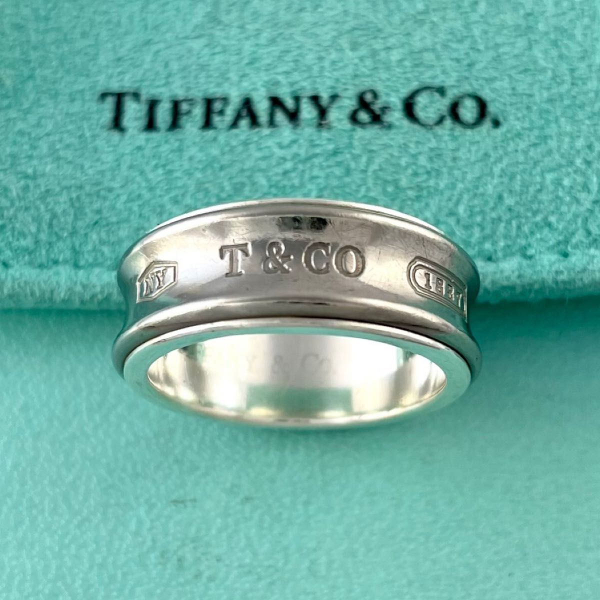 ティファニー 17号 1837 チタン シルバー コンビ リング XP 2 fe