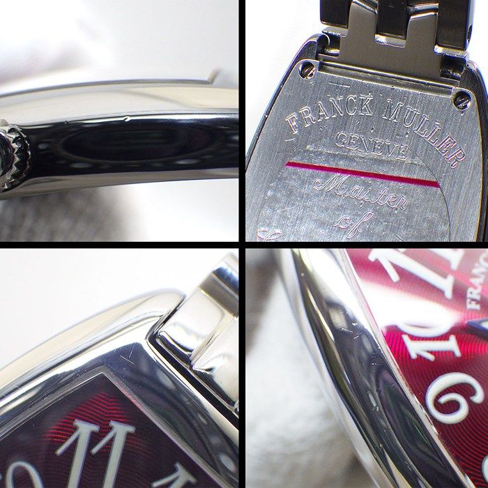 フランクミュラー FRANCK MULLER 腕時計 トノウカーベックス 1752QZ レッドギョーシェ文字盤 夜光針・インデックス SS クオーツアナログ 【中古】 フランクミュラー FRANCK MULLER 腕時計 トノウカーベックス 1752QZ