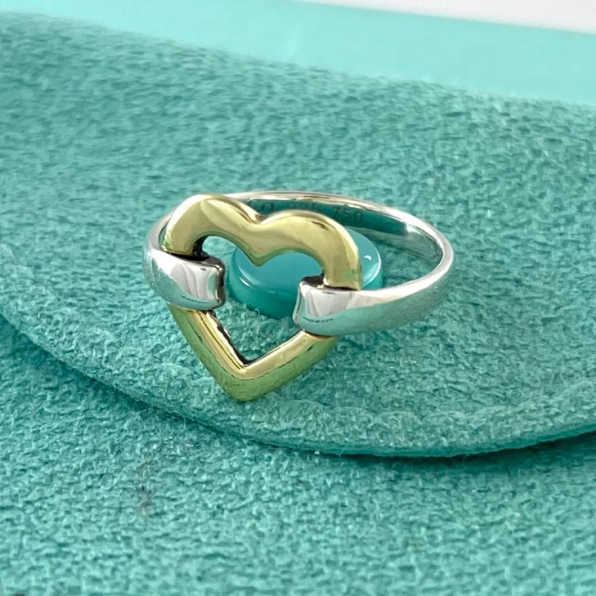 TIFFANY&Co.【希少】オープンハートリング925 10号　ヴィンテージ品 USA製TIFFANY&CO.ヴィンテージティファニースターリングシルバー製