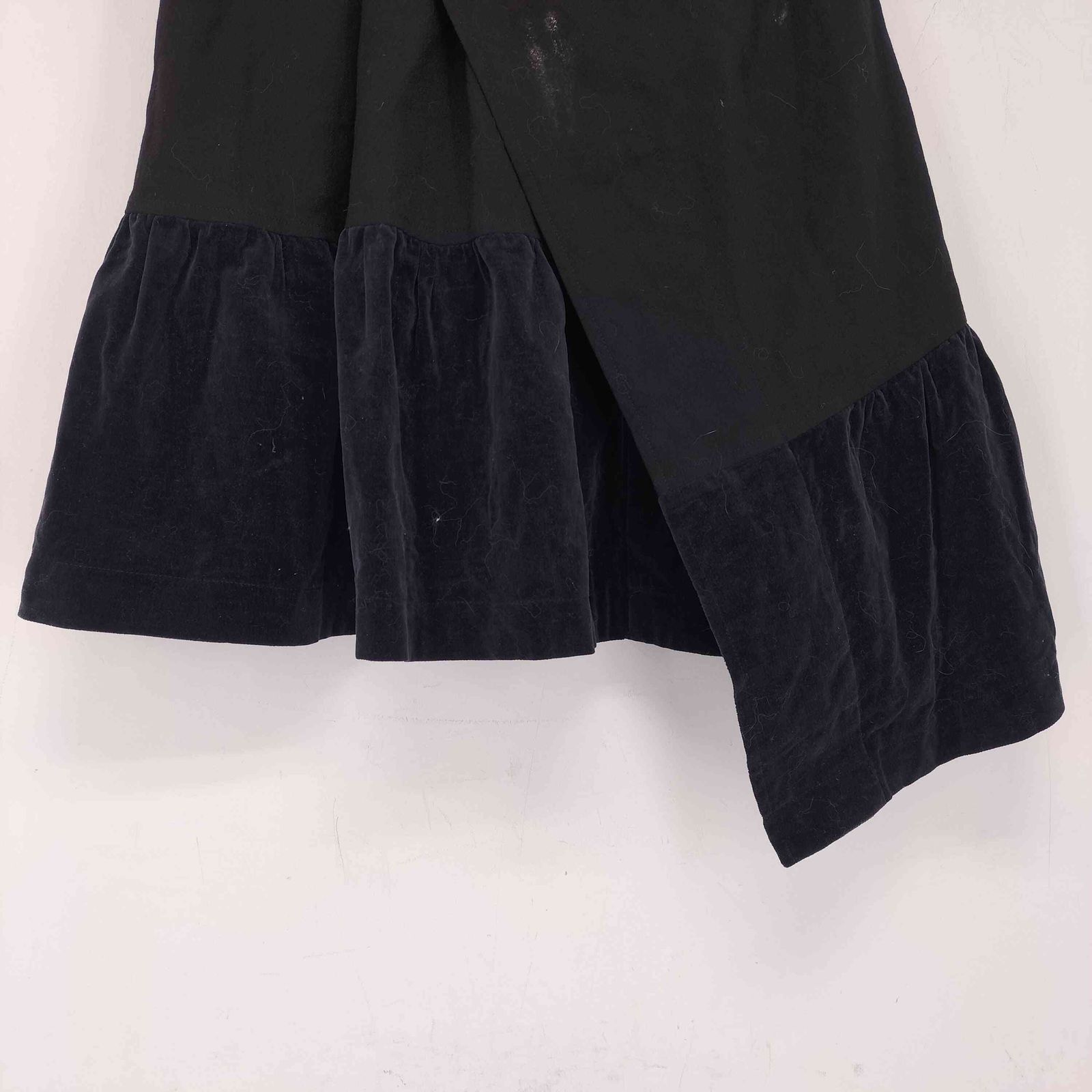 コムデギャルソン COMME des GARCONS ウール切替ラップスカート