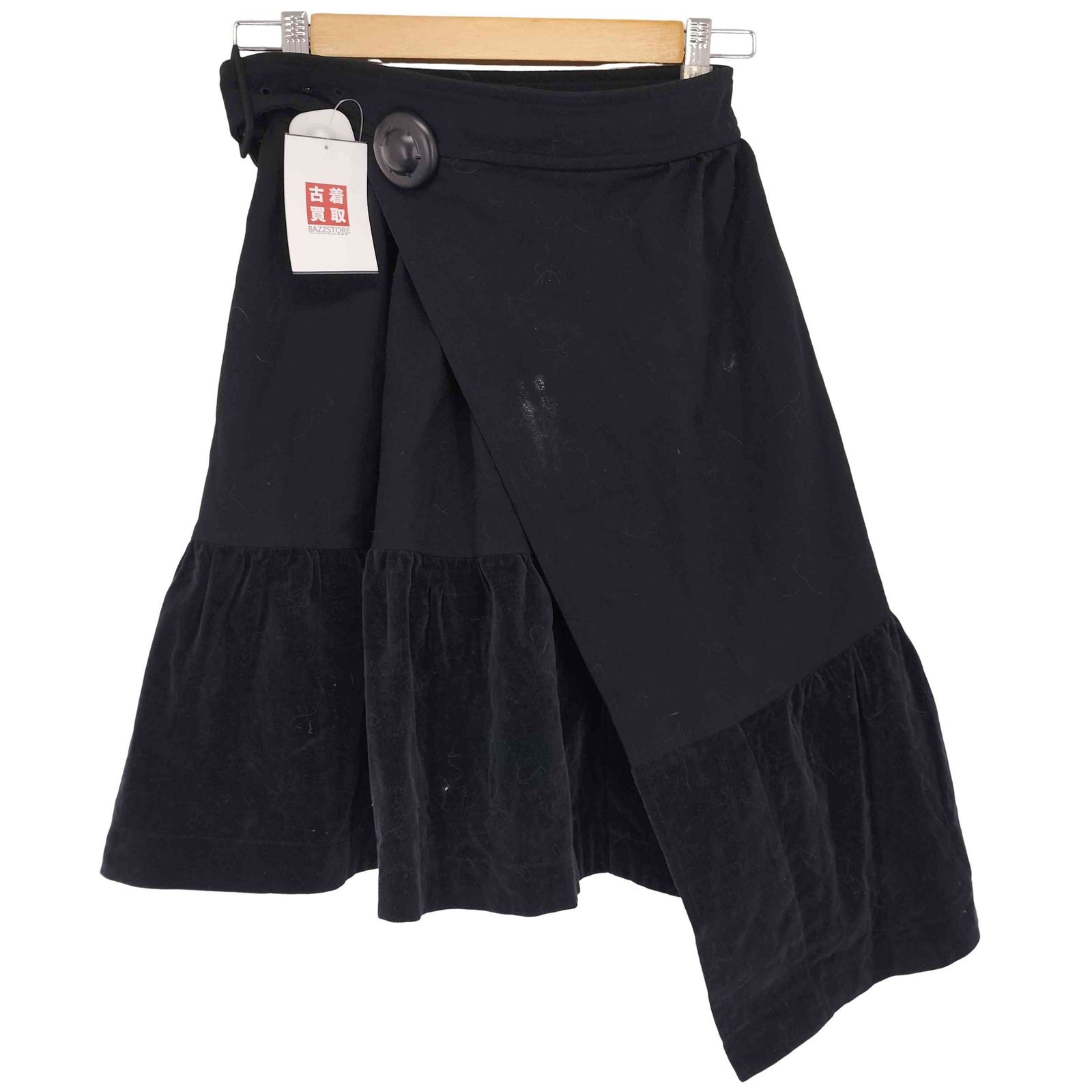 コムデギャルソン COMME des GARCONS ウール切替ラップスカート