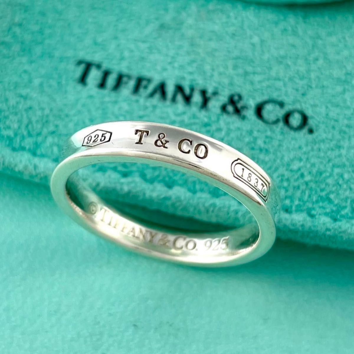 TIFFANY&CO.1837 ナローリング　22号　希少サイズ　大きなサイズ TIFFANY&CO.1837 ナローリング 22号 希少サイズ 大きなサイズ