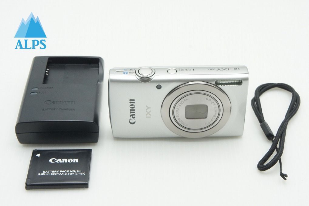 美品 Canon キヤノン IXY 180 コンパクトデジタルカメラ シルバー