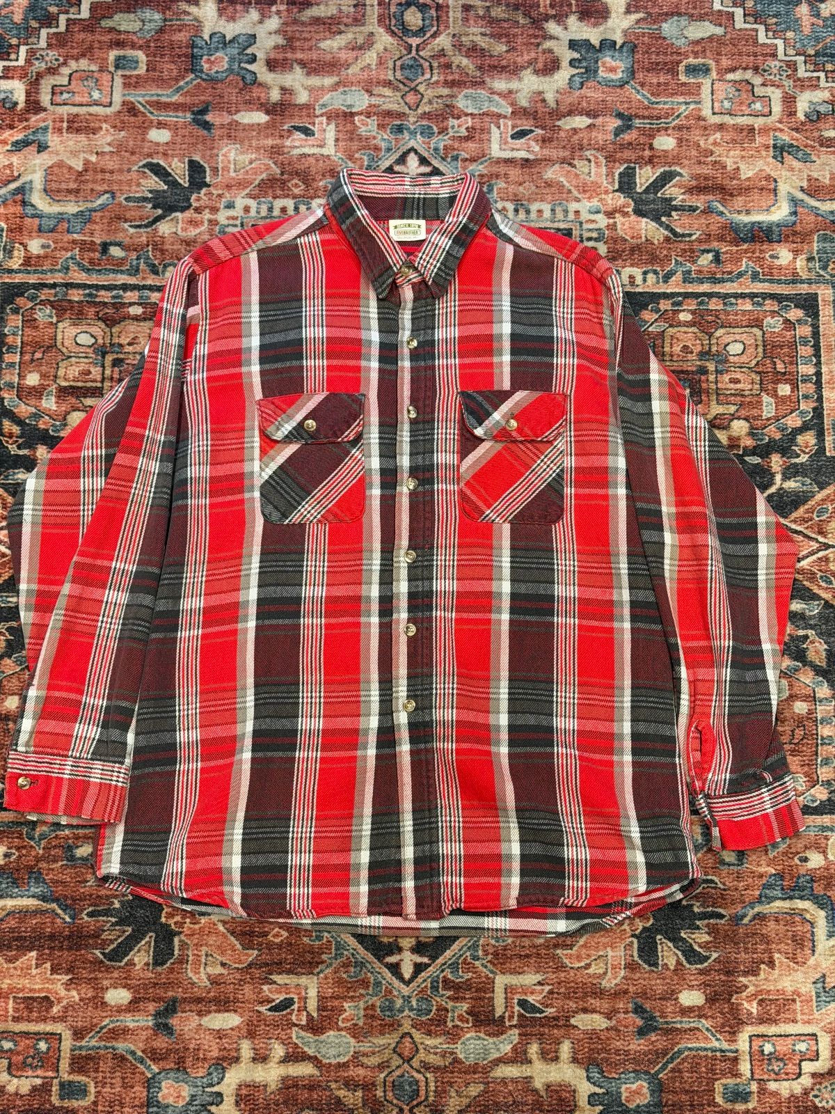 90 s FIVE BROTHER ネルシャツ ファイブブラザー 90年代 赤 レッド XL