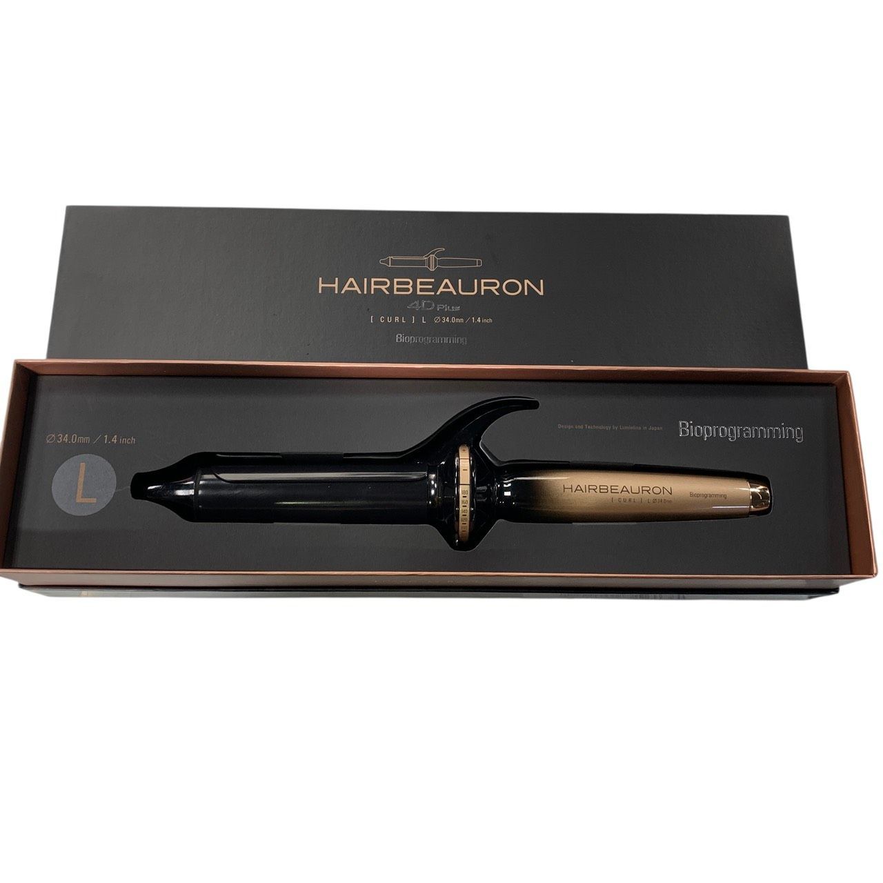 ♪3719 リュミエリーナ ヘアビューロン 4 D Plus カール L type 34 0 mm HBRCL GL JP バイオプログラミング ヘアアイロン コテ 本体