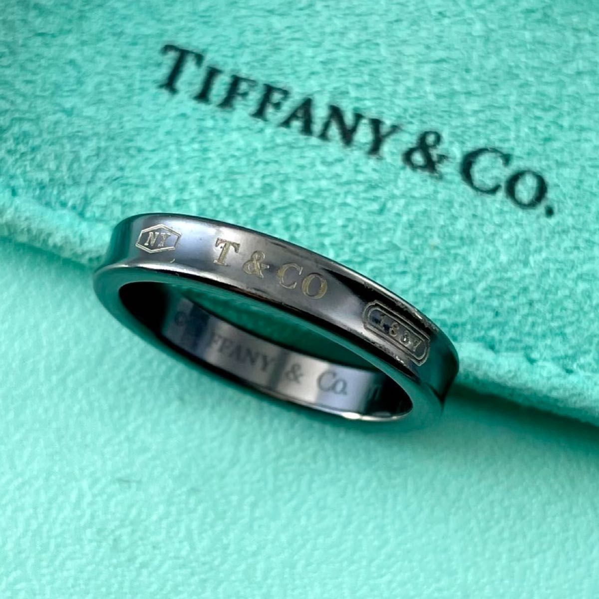 ティファニー 20.5号 希少 1837 ナロー チタン リング XP7fe - メルカリ