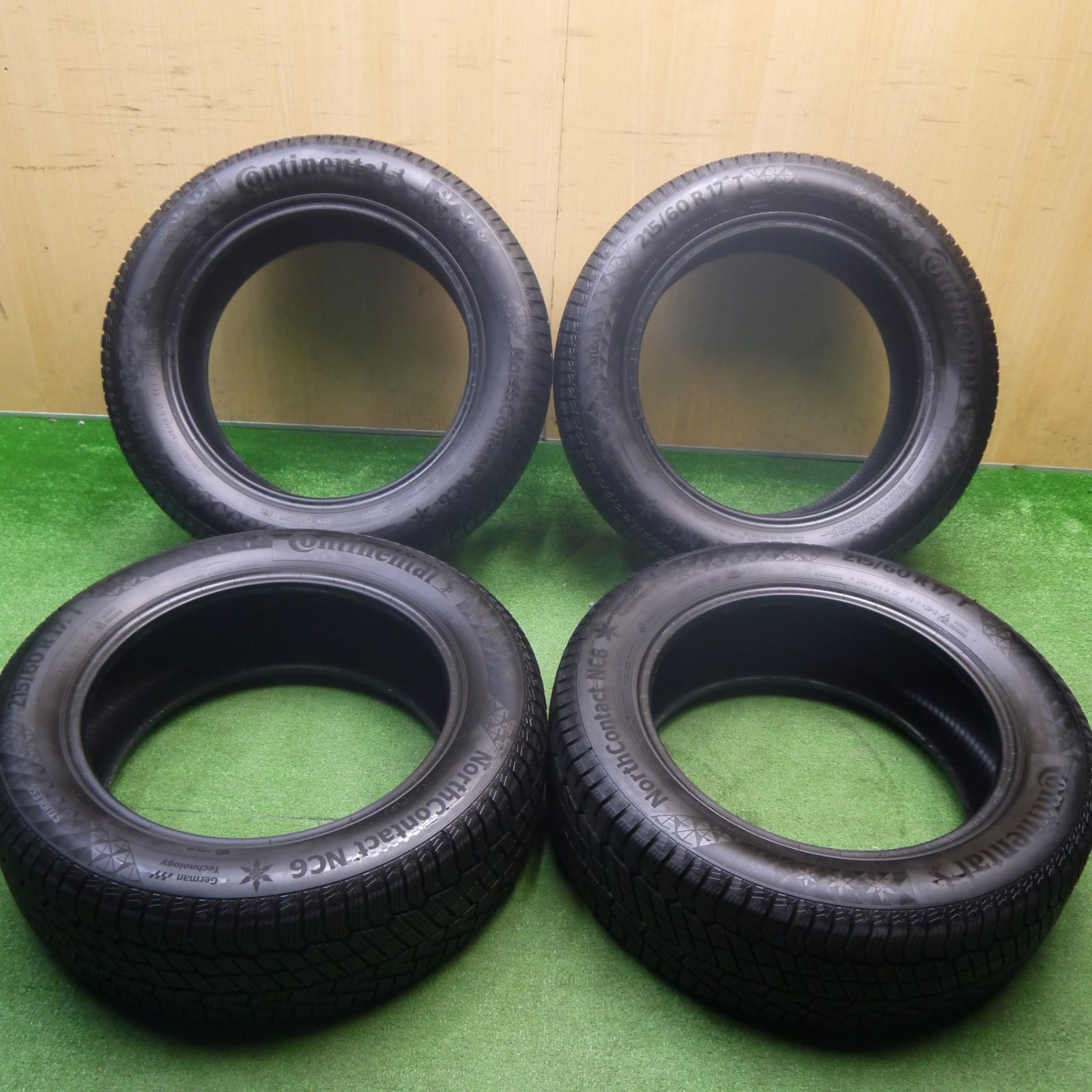 バリ溝 21年 8 5分 スタッドレス 215 60 R 17 コンチネンタル ノースコンタクト NC 6 タイヤ 17インチ ハイエース C HR オデッセイ 等 スタ