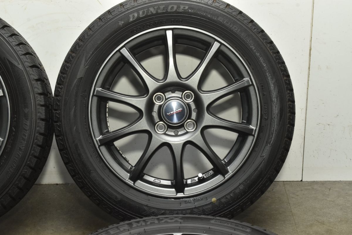  バリ溝 VELVA 15 in 4.5 J 45 PCD 100 ウィンターマックスWM 02 165|65 R タフト デリカD 2 ソリオ ハスラー アクア パッソ ヴィッツ 15インチ タイヤ ホイールセット