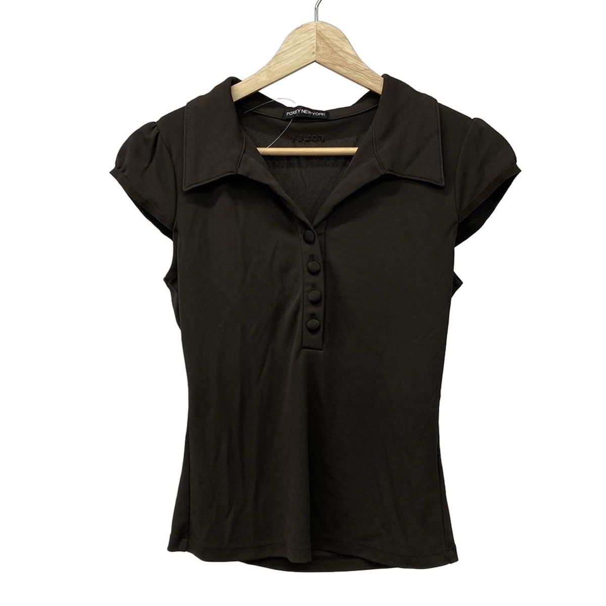 FOXEY YORK フォクシーニューヨーク 半袖ポロシャツ レディース 21464 ダークブラウン