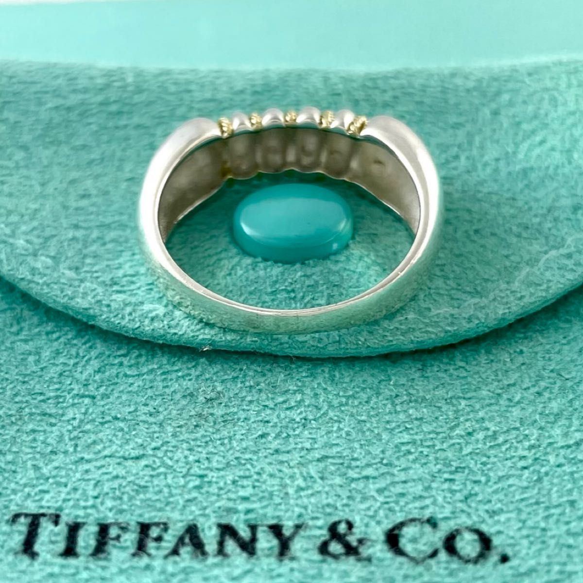 Tiffany ティファニー ツイスト リング 指輪 925 750 コンビ old tifanny コンビ リング ツイスト 8号 シルバー925 750 TIFFANY&Co