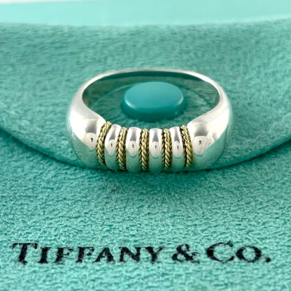 ティファニー 17.5号 ツイスト 925 750 コンビ リング XW 7 fe