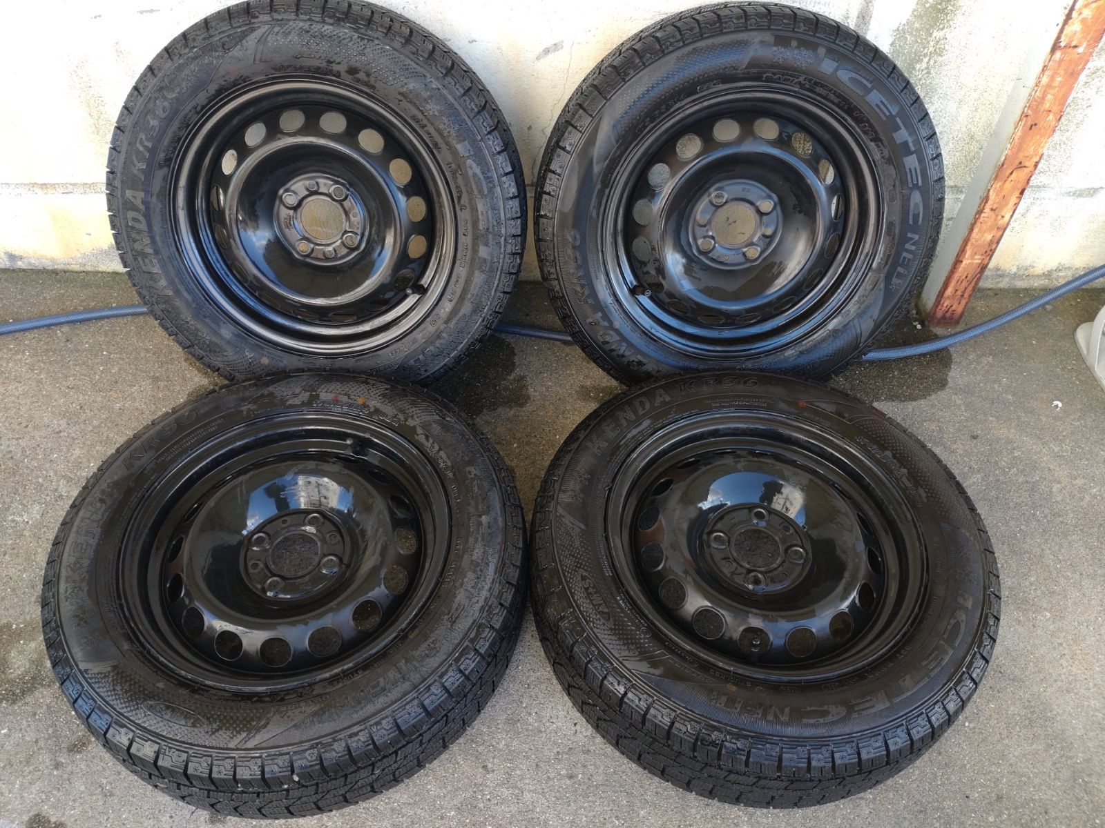 フィアット 500 スチールホイール 鉄 14インチ 14 5 J 35 98 4 H ＆KENDA KR 36 175 65 R 4本