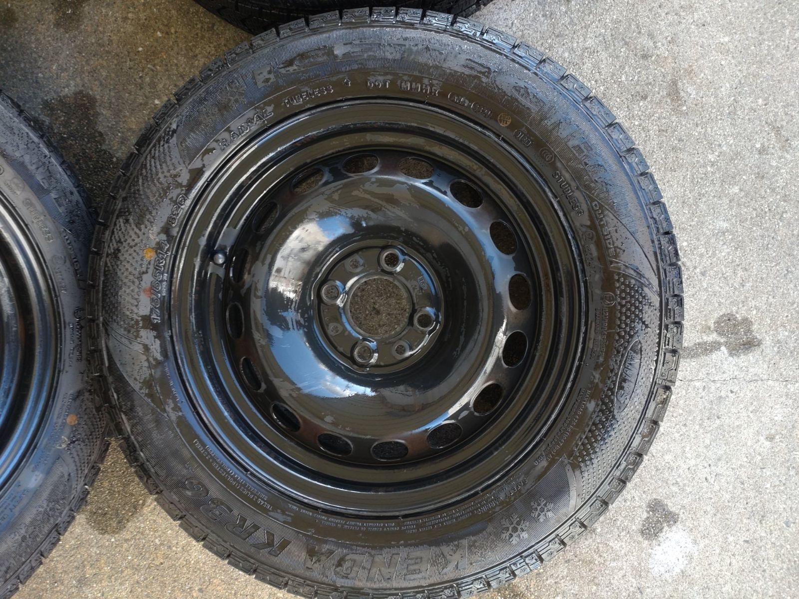 フィアット 500 スチールホイール 鉄 14インチ 14 5 J 35 98 4 H ＆KENDA KR 36 175 65 R 4本