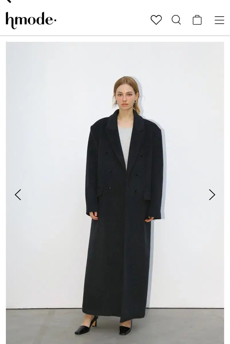 hmode Classic オーバーサイズ コート チャコール