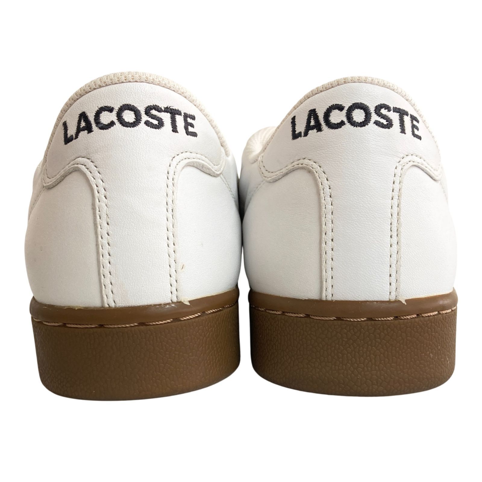 訳あり LACOSTE ラコステ ホワイト スニーカー 26.5cm PSP21-29 - メルカリ