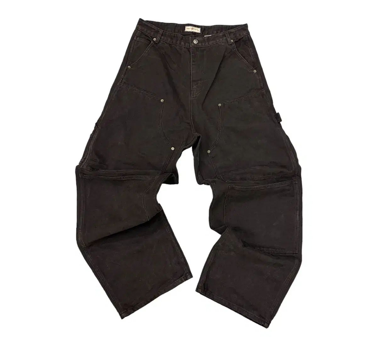 葵色 커티드 ダブルニー パンツ ブラック パール 3