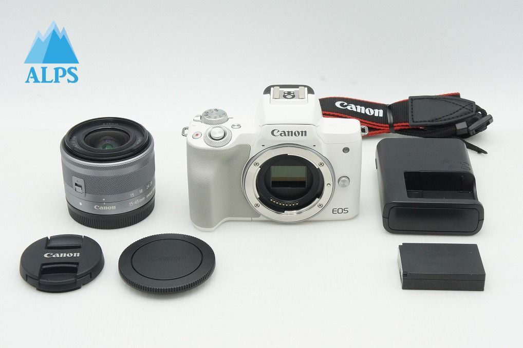 美品 Canon EOS Kiss M2 ボディ + EF-M 15-45mm IS STM レンズキット