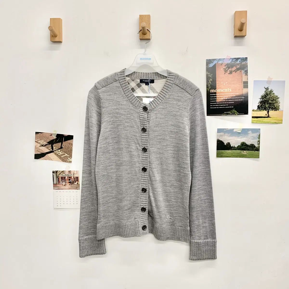 W 2 バーバリー ニット カーディガン