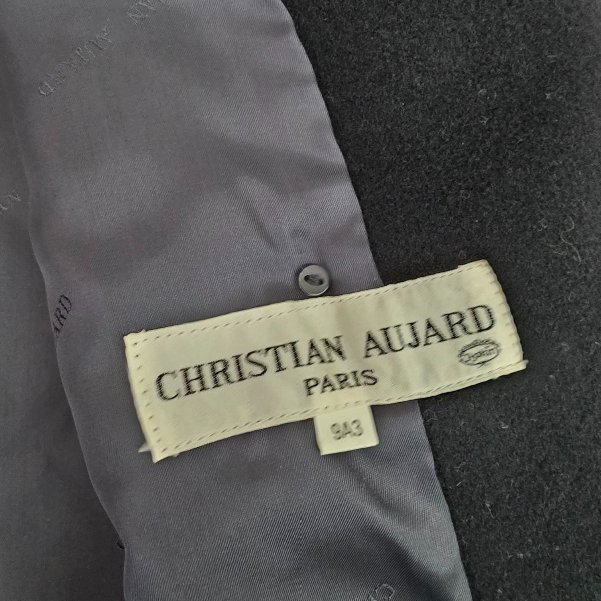 CHRISTIAN AUJARD チェスターコート グレー CHRISTIAN AUJARD クリスチャンオジャール チェスターコート ウール100