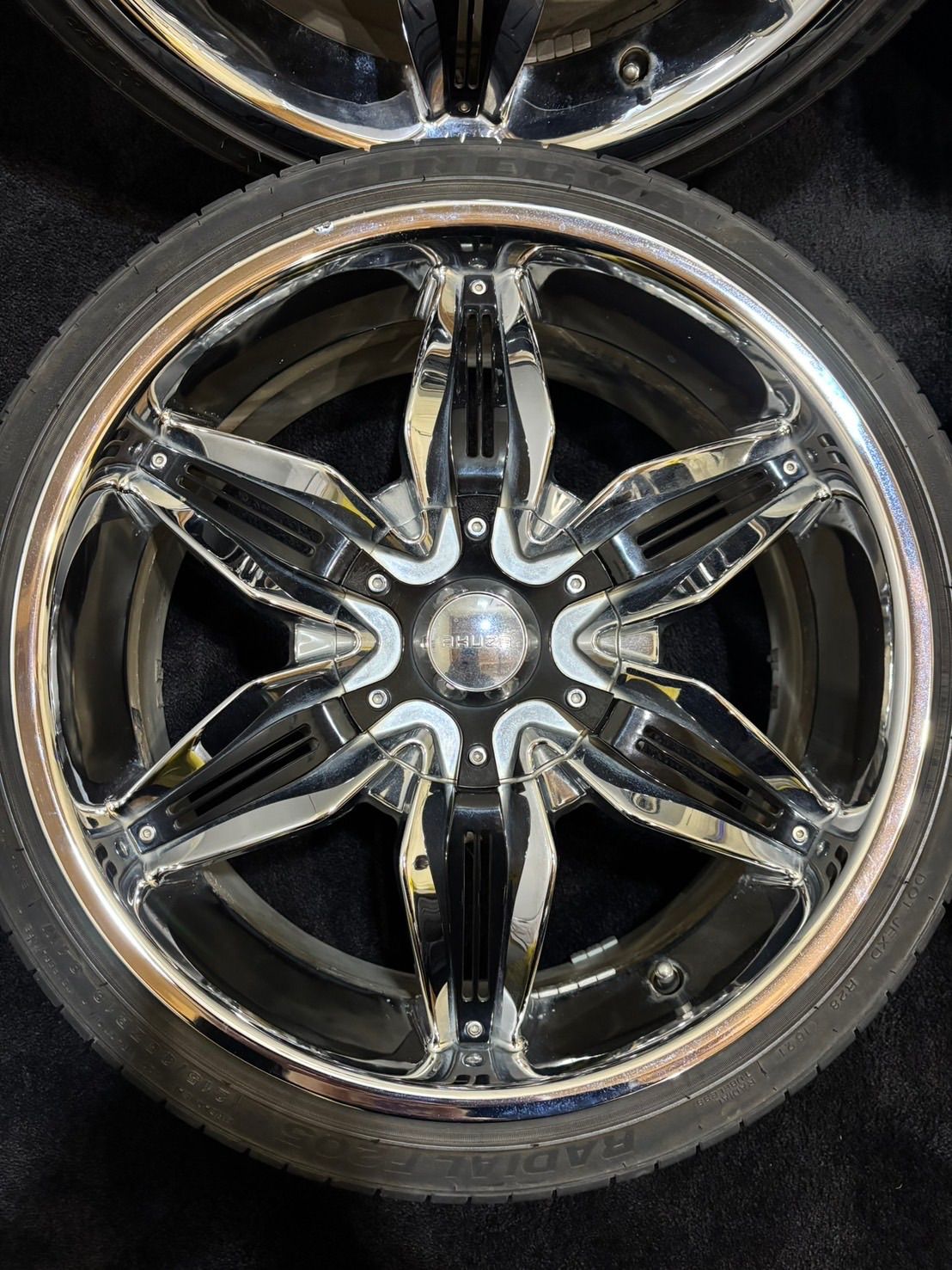 ☆215/35ZR18 MINERVA/RADIAL F205 21年製 AKUZA 18インチ 7.5J +45