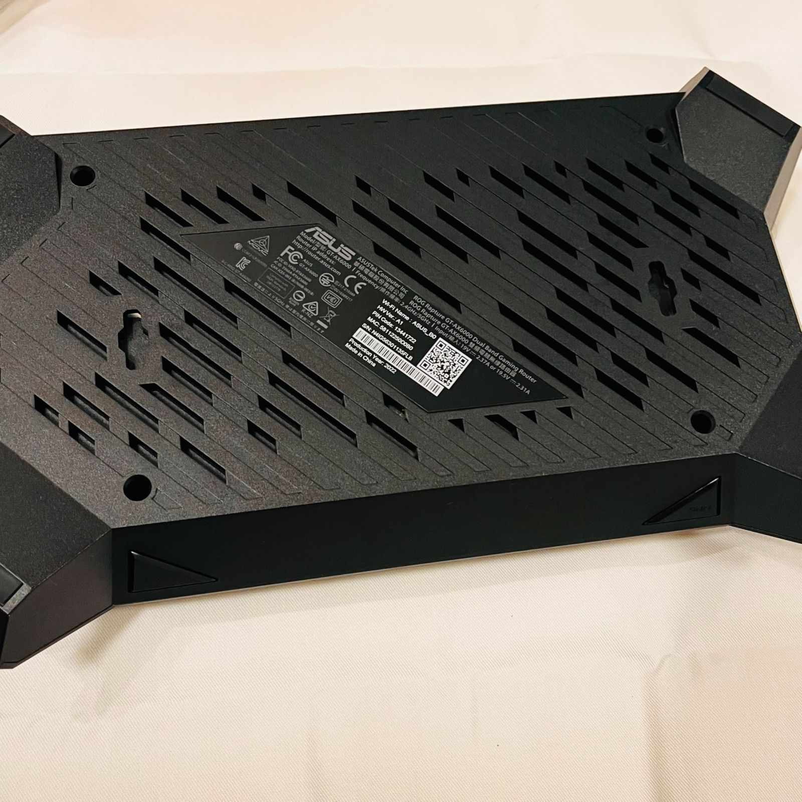  ASUS WiFi ROG Rapture GT AX 6000 無線 ルーター No 2243 無線LANルーター 無線LAN