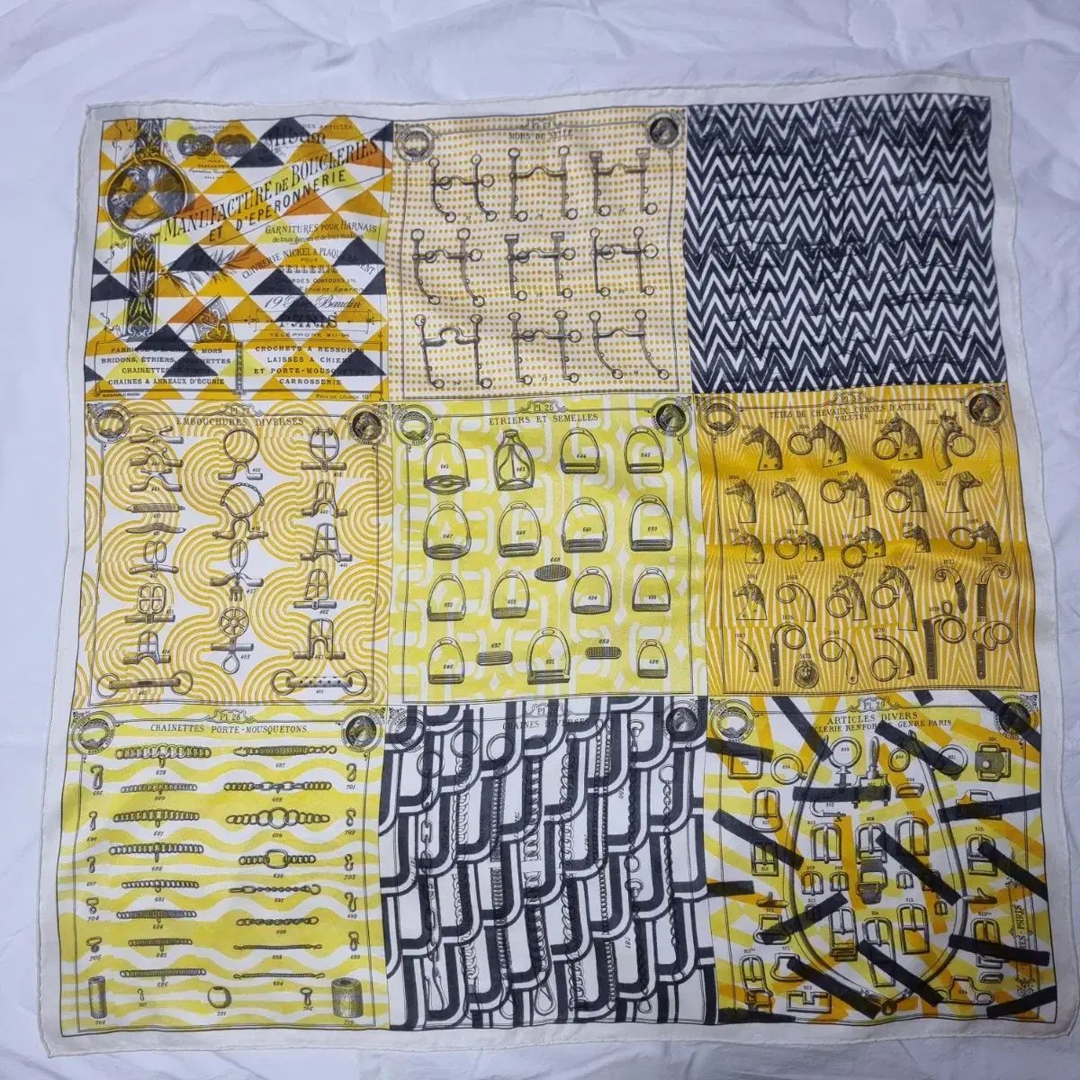  エルメス スカーフ イエロー バンダナ スカーフ 小物