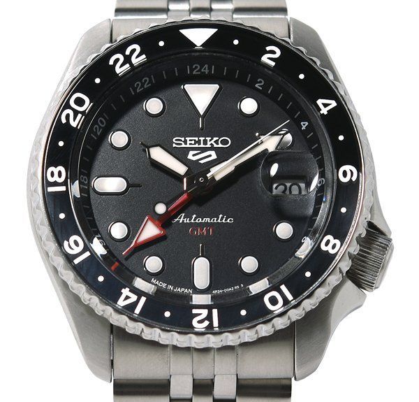 箱保付 SEIKO セイコー 5 SPORTS ファイブスポーツ SBSC 001 4 R 34 00 A 0 SKX シリーズ メカニカルGMT 自動巻き メンズ
