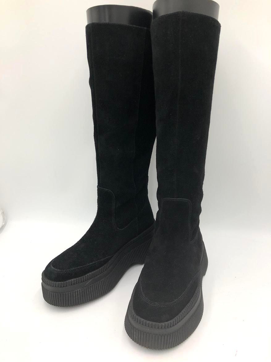 KARIN TAKUBO LE TALON カリンタクボ ルタロン レザープラットフォームロング ブーツ size 23 cm 黒 ◎レディース