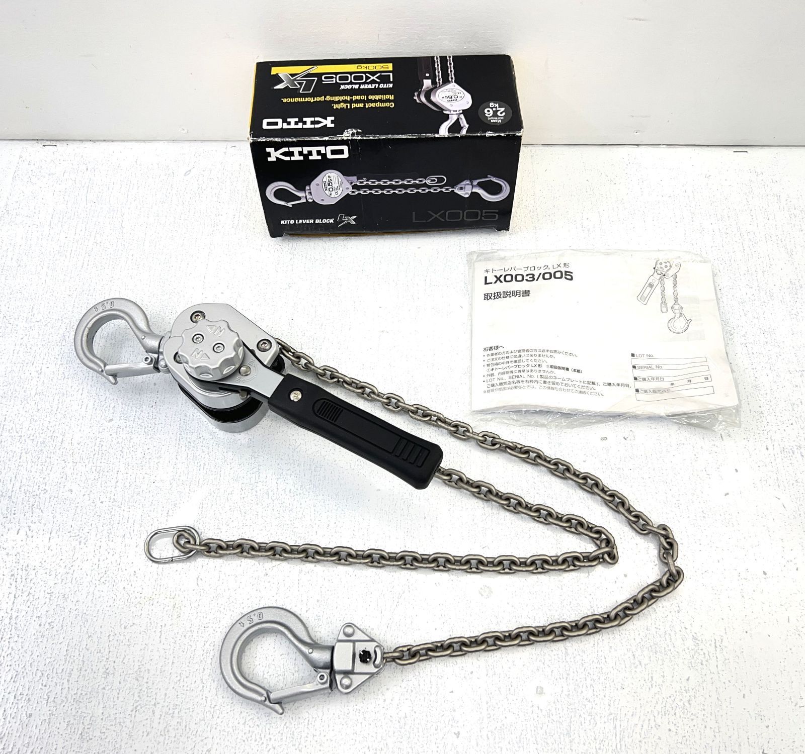 盛岡48 0018 KITO キトー レバーブロックLX形 500 kg x 1 2 m LX 005 60