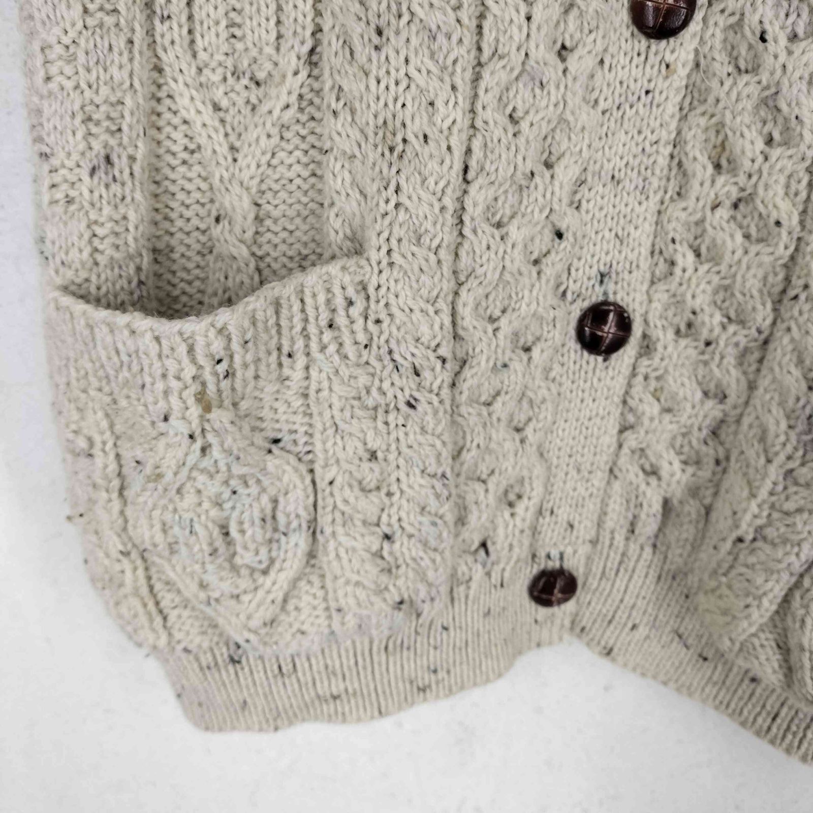USED古着(ユーズドフルギ) {{Blarney}} アイルランド製 フィッシャーマン ニットカーディガン メンズ 表記無 【中古】【ブランド古着バズストア】 ユーズドフルギ USED古着 MADE IN IRELAND フィッシャーマンニット