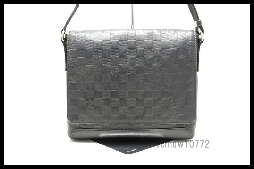 近年モデル 美 LOUIS VUITTON ダミエアンフィニ ディストリクトPM レザー ショルダーバッグ ルイヴィトン 0904 qv 243-8 D