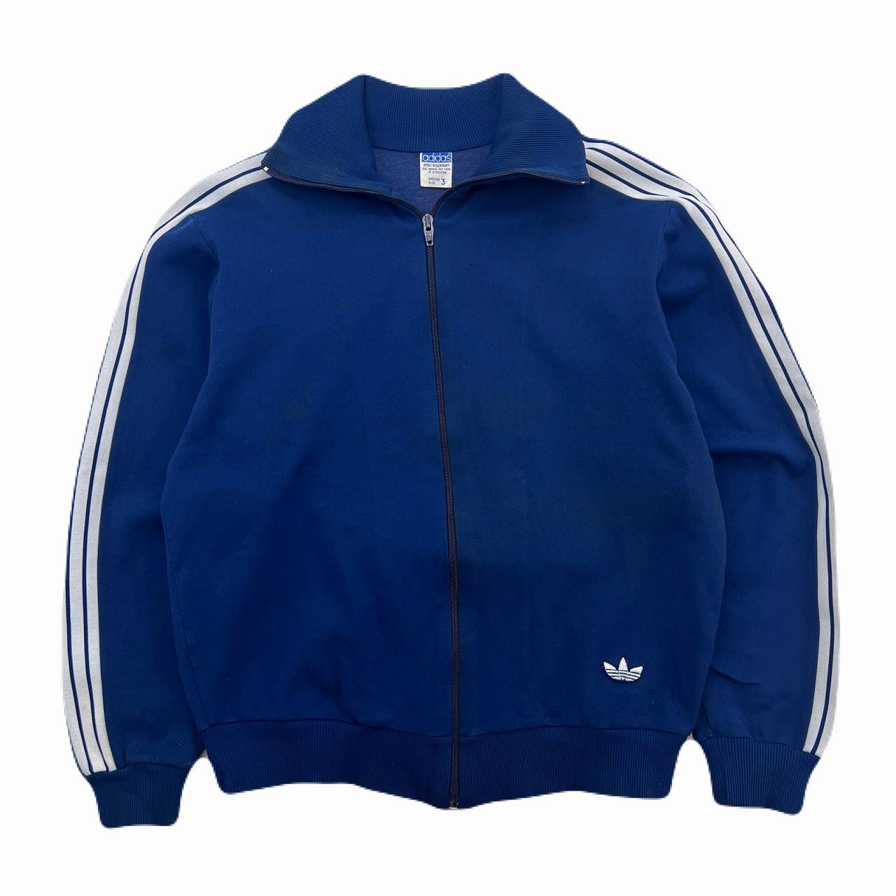 アディダス トラックジャケット レディース Mサイズ相当 ネイビー オリジナル サイドライン ビンテージ 80 s ジャージトップ
