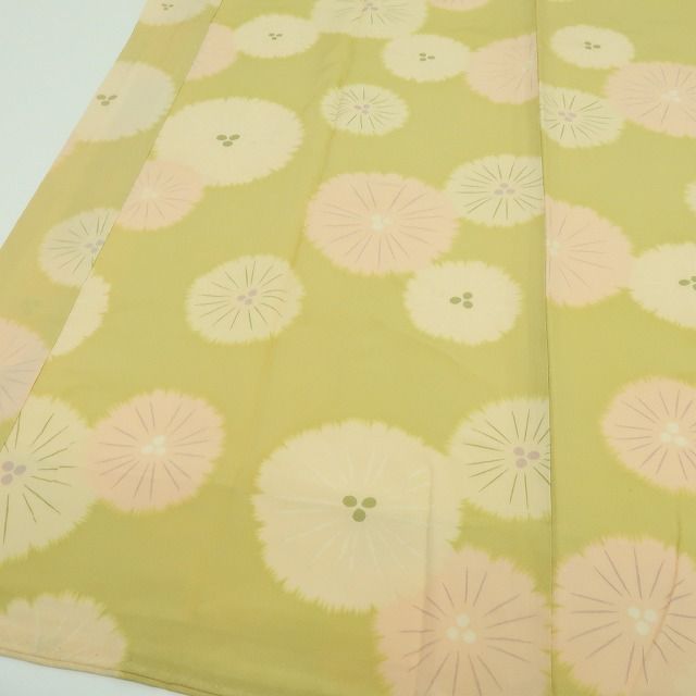 百華❀Y4327◇袷 広衿仕立て 仕付け糸・刺繍衿付 手縫い仕立て 正絹