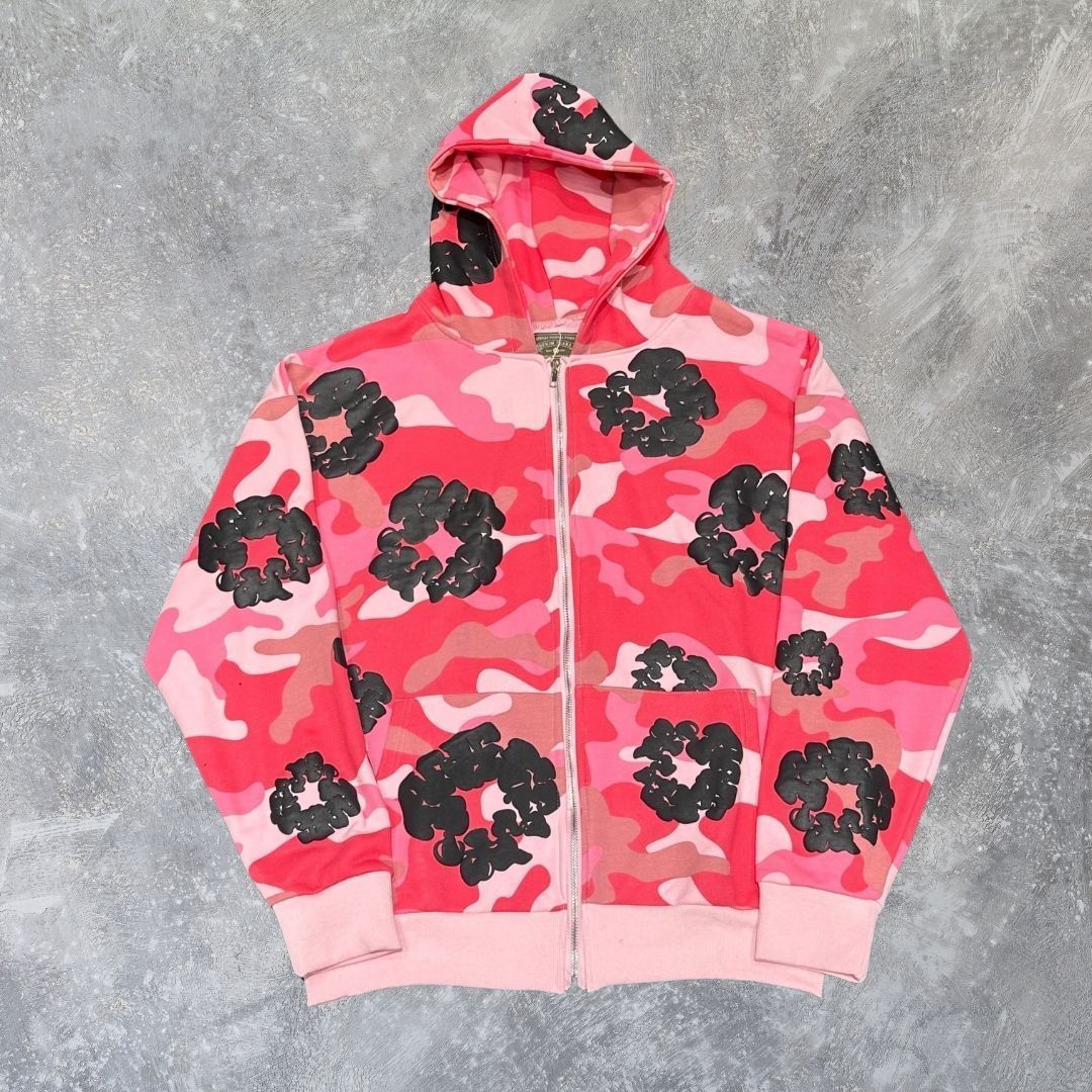 正規品 Denim Tears デニムティアーズ ピンク 迷彩柄 カモ camo ジップ