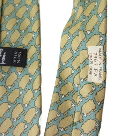 エルメス HERMES ネクタイ 7367PA シルク100 羊柄 グリーン 緑 - メルカリ