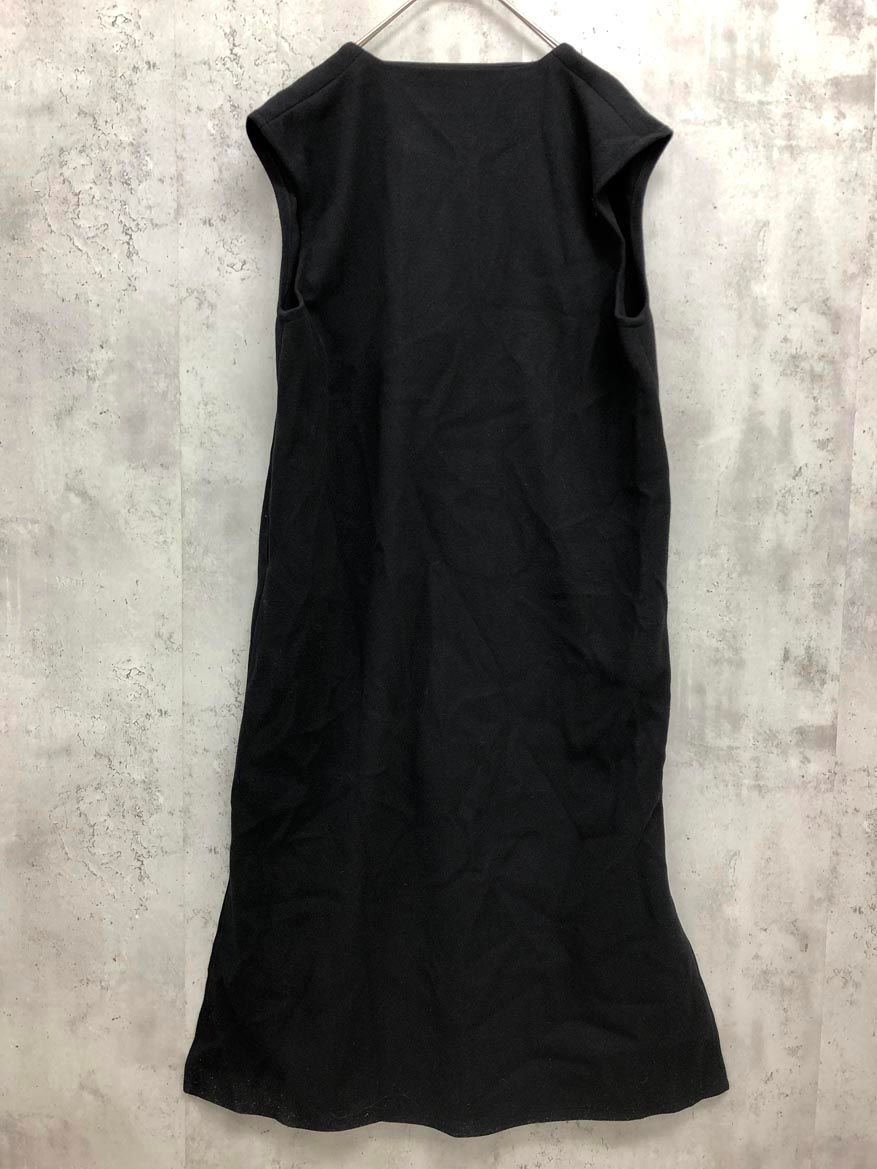 SELECT MOCA セレクトモカ 10 キーネックロングベスト ワンピース sizeF 黒 ◎レディース