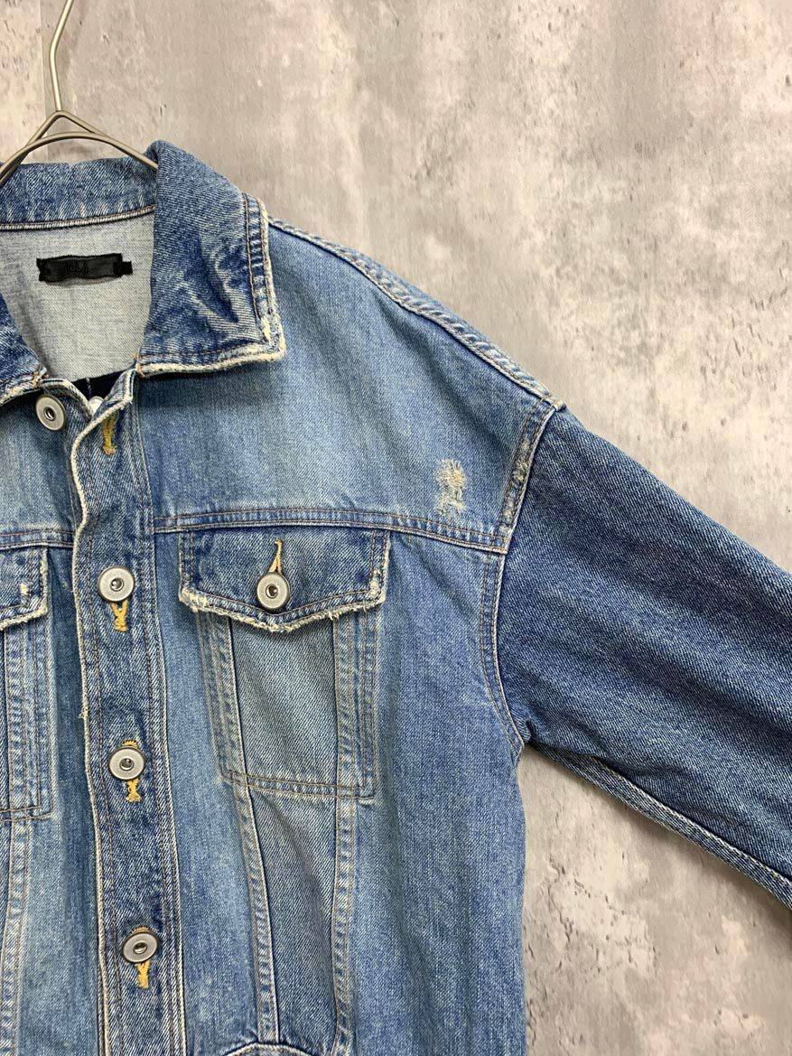 AULA アウラ 3164 03016 Gジャンドッキング ワンピース size 0 ブルー チェック ◎レディース