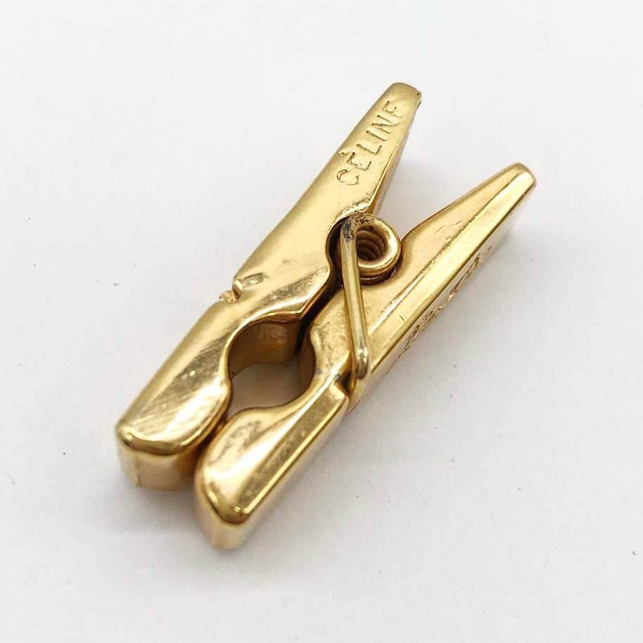 ss8276 【中古】 セリーヌ マネークリップ ゴールドカラー 馬車