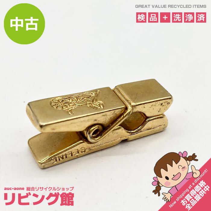 ss8276 【中古】 セリーヌ マネークリップ ゴールドカラー 馬車