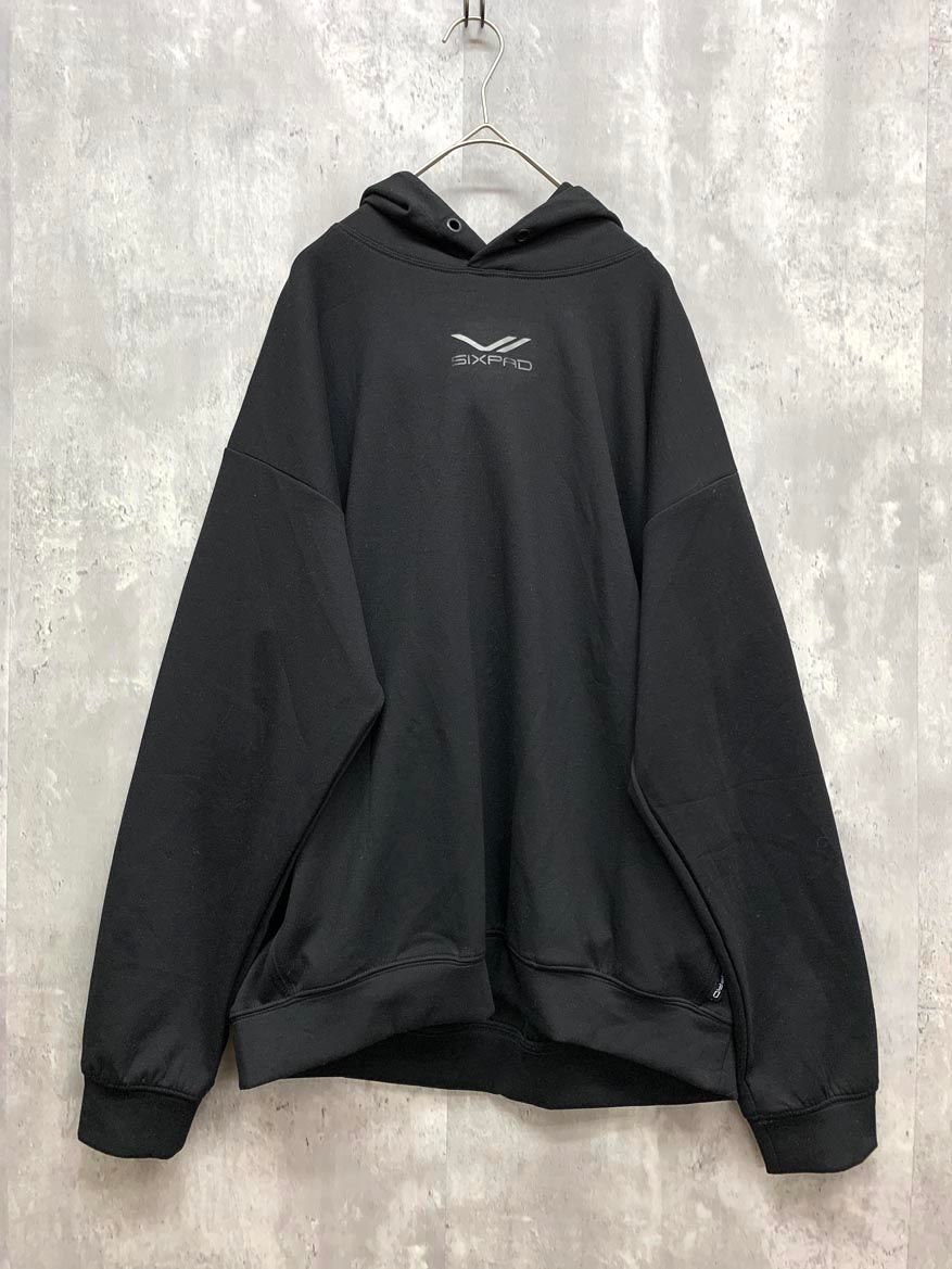 SIXPAD シックスパッド SO AB 03 C L カバリーウェア フード パーカー プルオーバー sizeL 黒 ◎メンズ