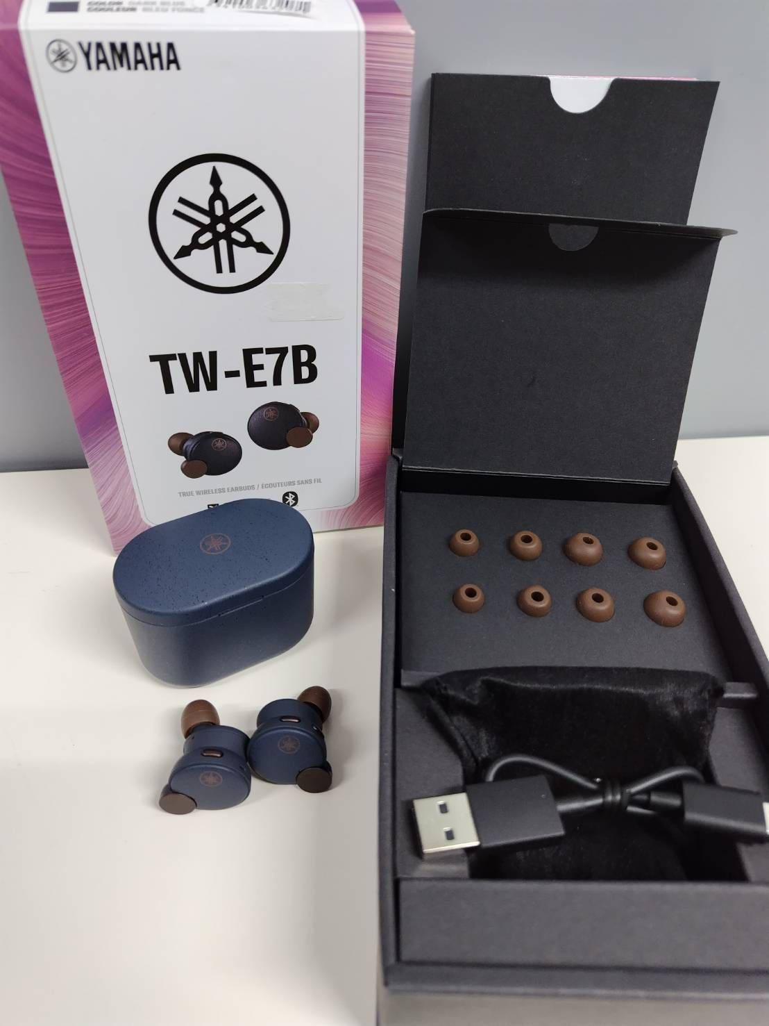 ♥に近い YAMAHA TW E 7 B ワイヤレスイヤホン ダークブルー