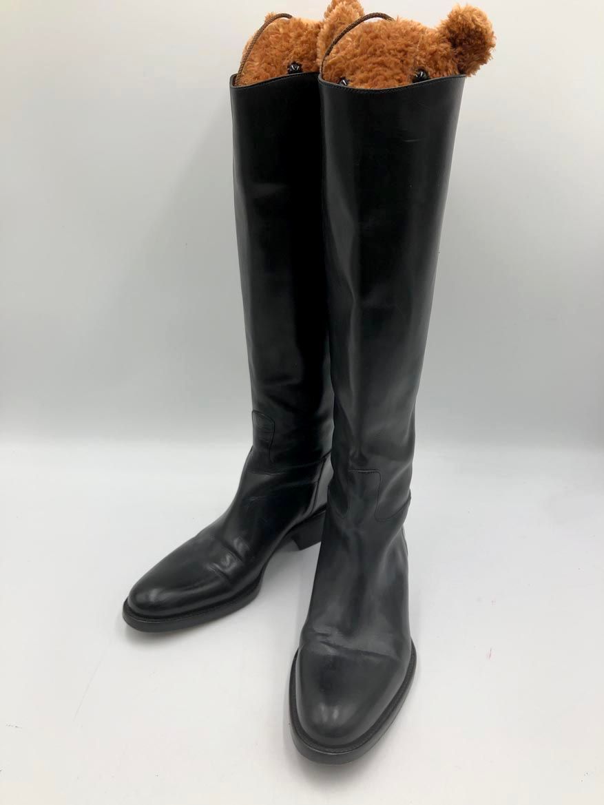 SARTORE サルトル イタリア製 クロスストラップバックジップロング ブーツ size 35 黒 ◎レディース