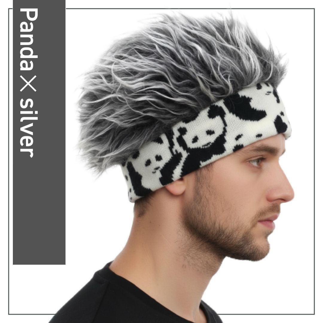ヘアバンド メンズウィッグ ゼブラ柄orパンダ柄 全4種類 帽子 ゼブラ
