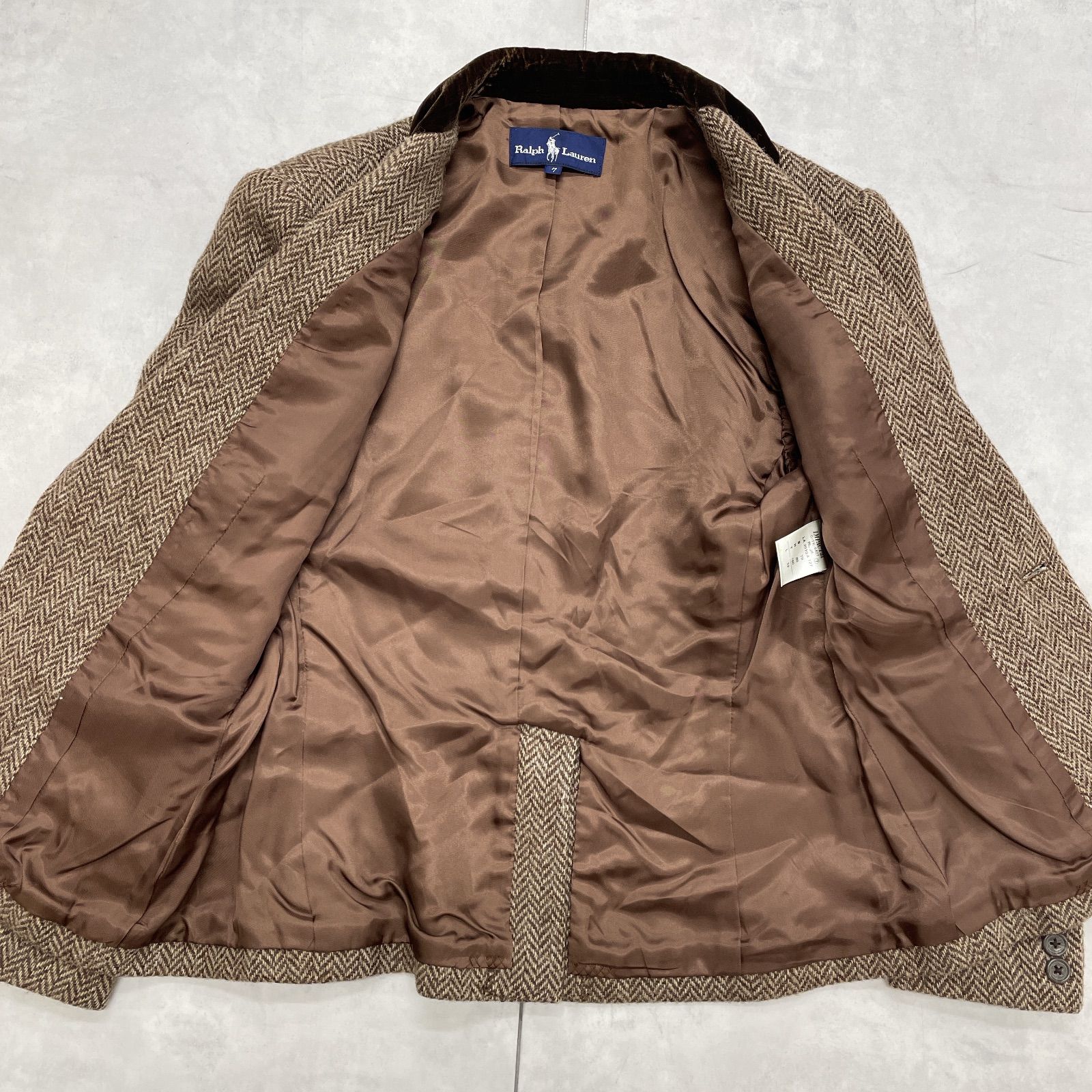 Ralph Lauren ラルフローレン テーラードジャケット ヘリンボーン織