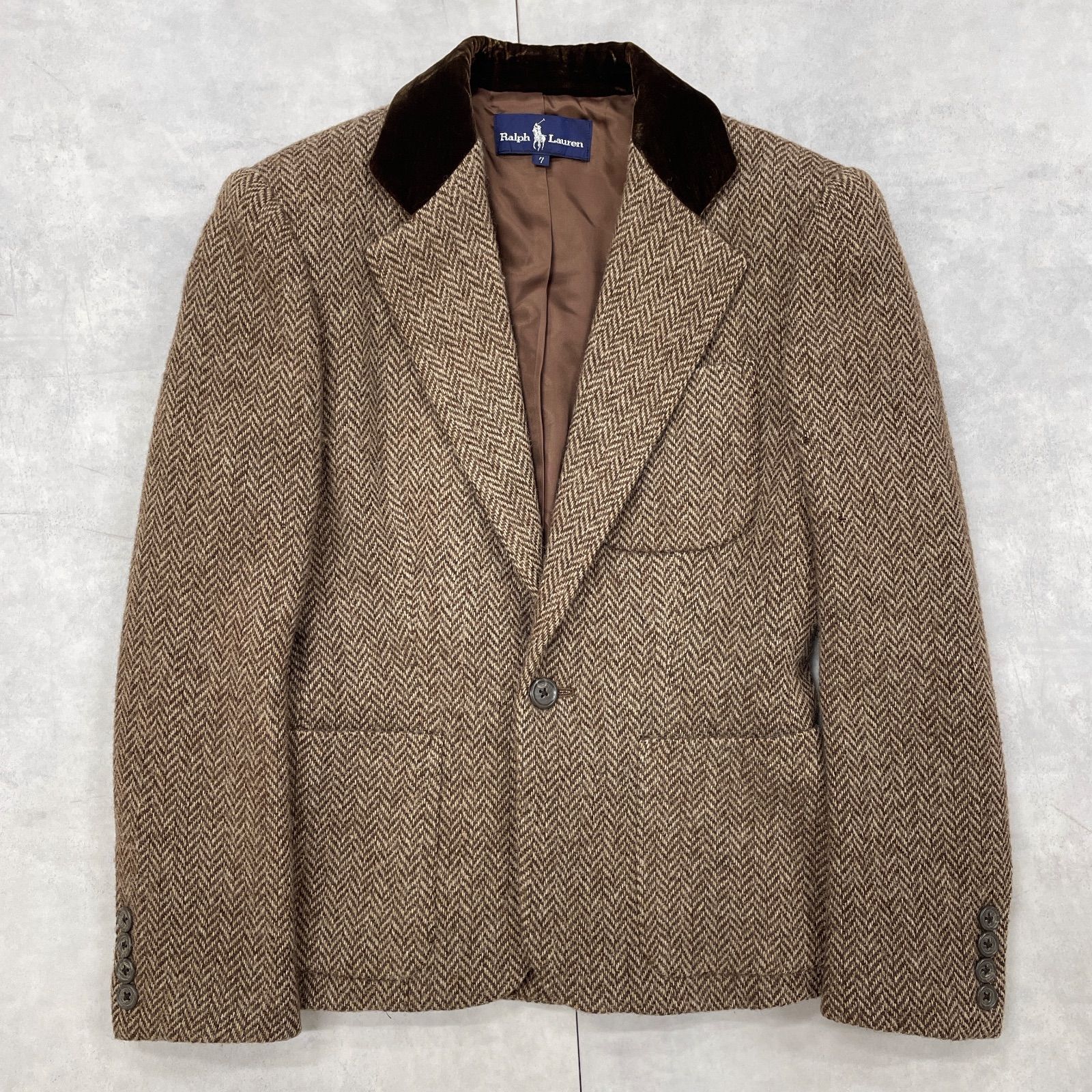 Ralph Lauren ラルフローレン テーラードジャケット ヘリンボーン織